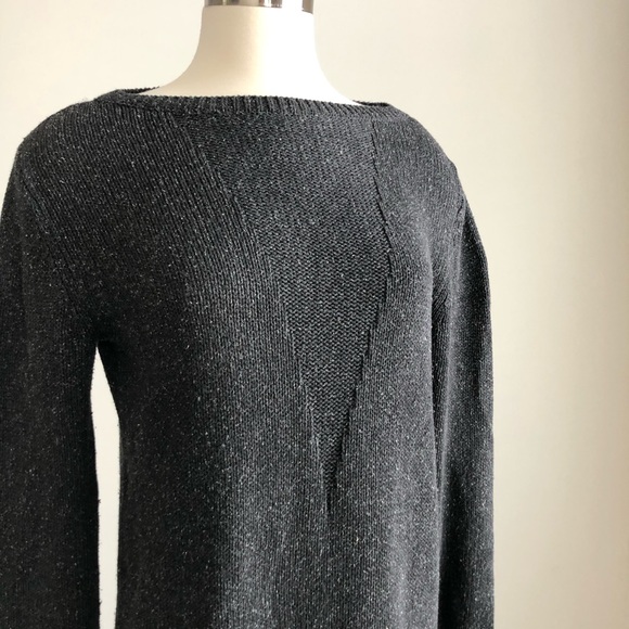 Alexander Wang Geometric Pattern Oversized Boat Neck Sweater Dress - Picture 2 of 5